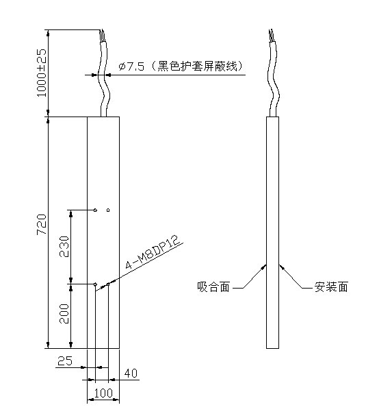 方形机械手电永吸盘爱体育网页版-爱体育（中国）
尺寸图